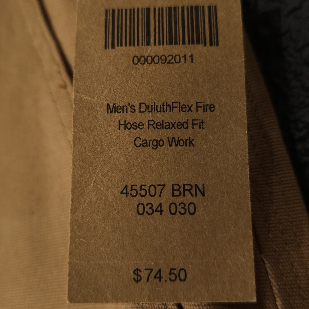 Duluth Trading Co Flex  Firehose Relaxed Fit Cargo Pants Mens 34x30 - Picture 7 of 7
